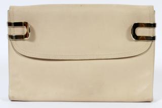 Appraisal: SALVATORE FERRAGAMO LEATHER CLUTCH SALVATORE FERRAGAMO LEATHER CLUTCH W Light