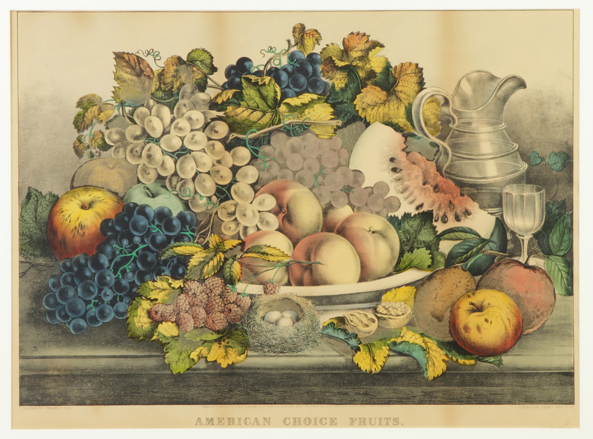 Appraisal: Currier Ives American Choice Fruits C Hand colored lithograph