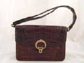 Appraisal: A crocodile handbag with pigskin lining x cm