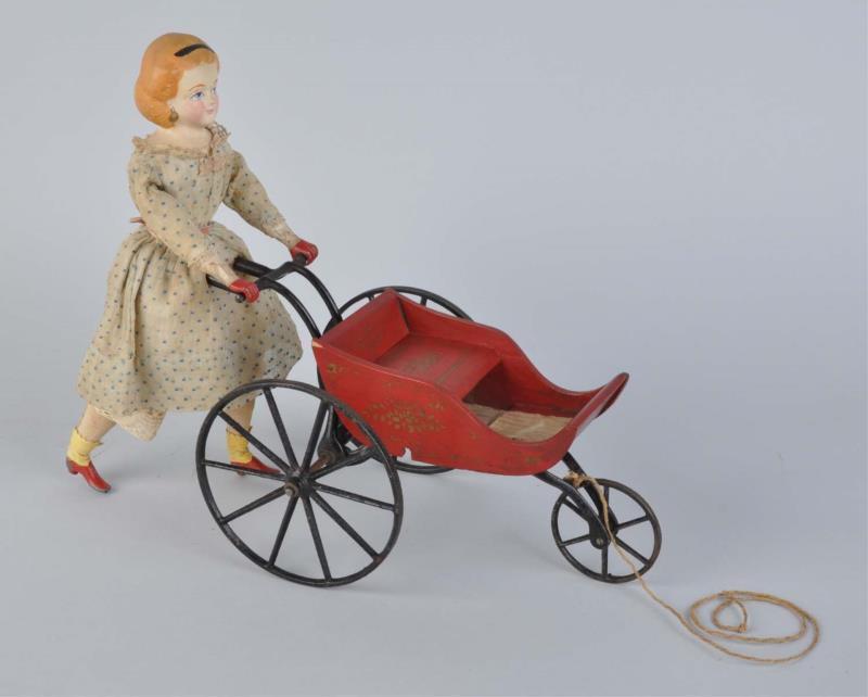 Appraisal: Goodwin Walking Doll Toy Circa Rag composition head with molded