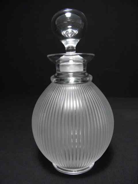 Appraisal: Lalique frosted and cut crystal decanter in the ''Langeais'' pattern