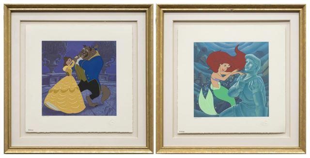 Appraisal: lot of Framed Walt Disney Company limited-edition mixed-media prints on