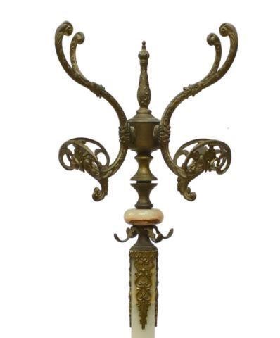 Appraisal: Italian gilt metal and onyx hall tree early th c