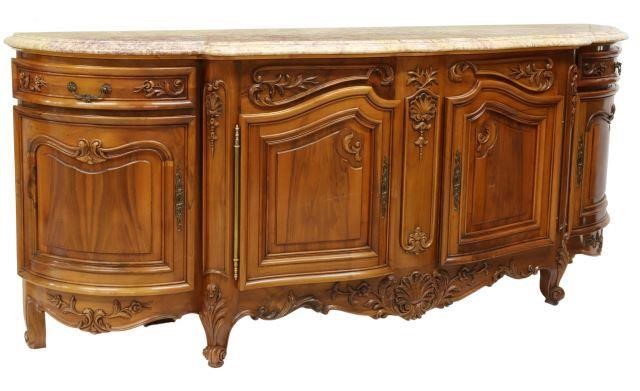 Appraisal: French Louis XV style sideboard th c having shaped marble