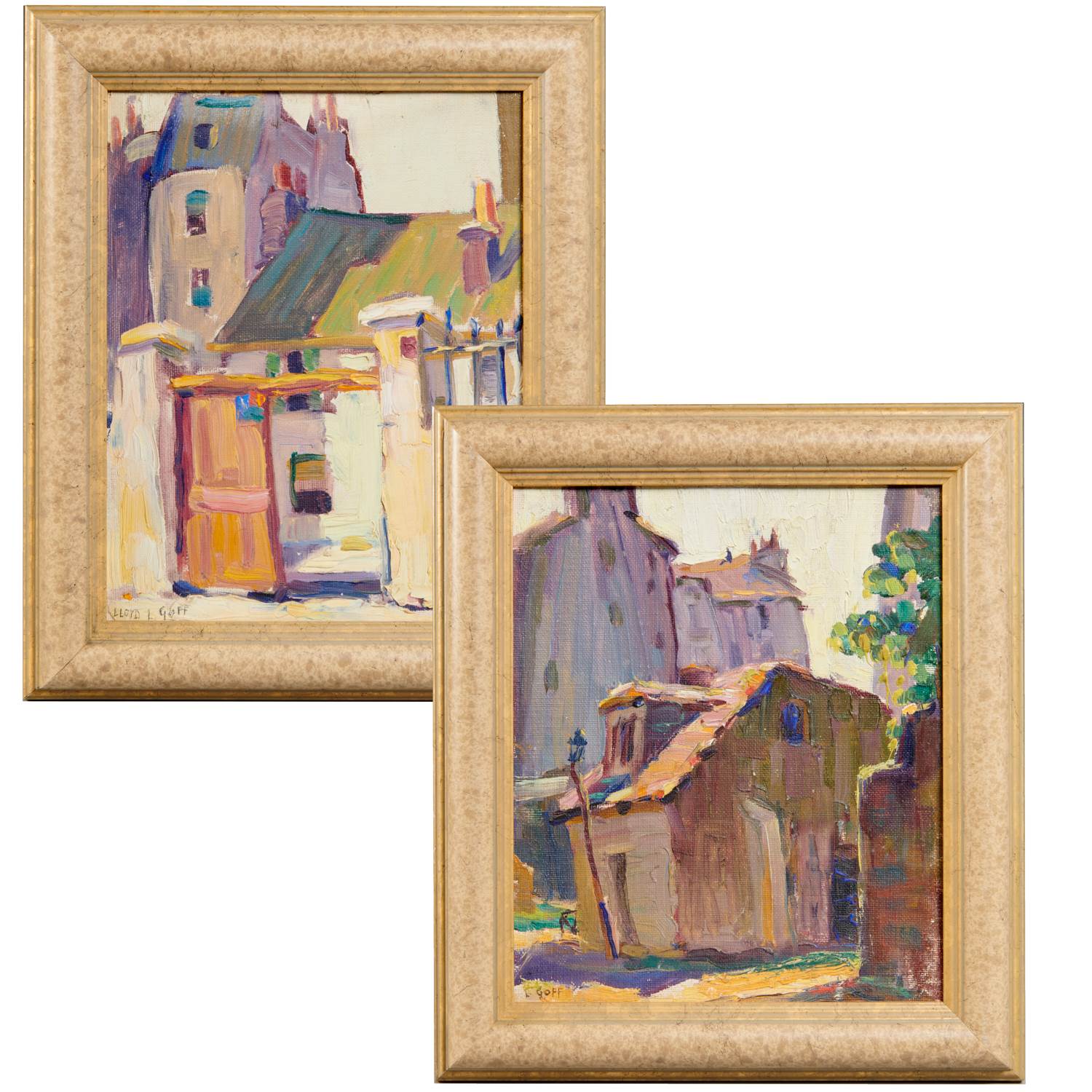 Appraisal: LLOYD LOZES GOFF OIL ON BOARD PAINTINGS Lloyd Lozes Goff