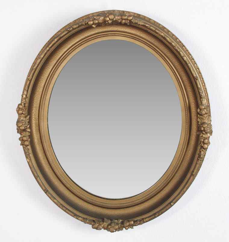 Appraisal: LARGE th C GOLD GILT GESSO FRAME Oval deep dish