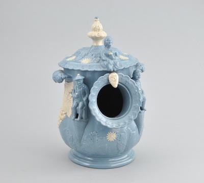 Appraisal: An Unusual Continental Figural Porcelain Salt Container Fashioned in molded