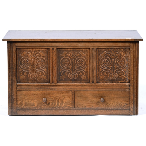 Appraisal: An oak mule chest in th c style with three