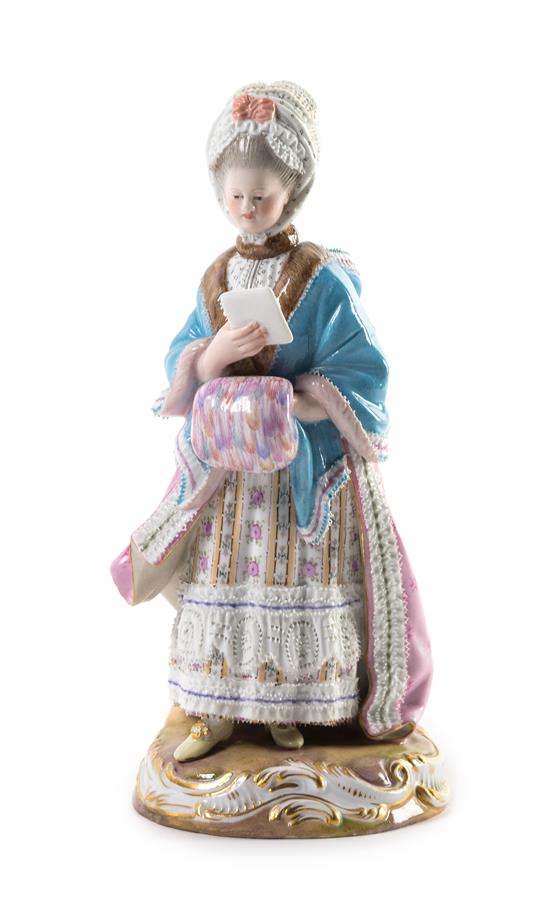 Appraisal: Sale Lot A Meissen Porcelain Figure depicting a woman with