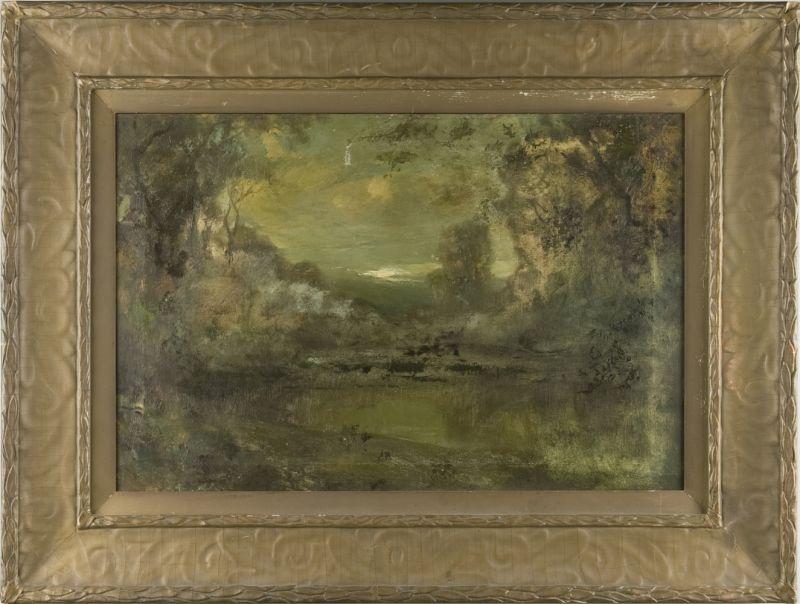 Appraisal: American School Landscape early th c oil on canvas illegibly