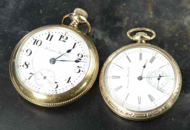 Appraisal: TWO AMERICAN HAMPDEN OPENFACE POCKET WATCHES Series IV size jewels