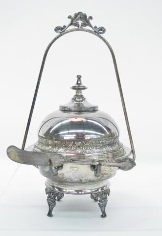 Appraisal: A silver plated antique butter dish complete with liner and