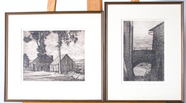 Appraisal: Luigi Lucioni New York Vermont - Two engravings including x