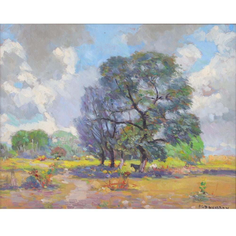 Appraisal: HOMER GORDON DAVISSON INDIANA - UNTITLED LANDSCAPE OIL ON BOARD