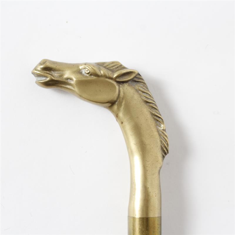 Appraisal: Walking cane with solid brass Art Deco horse head handle