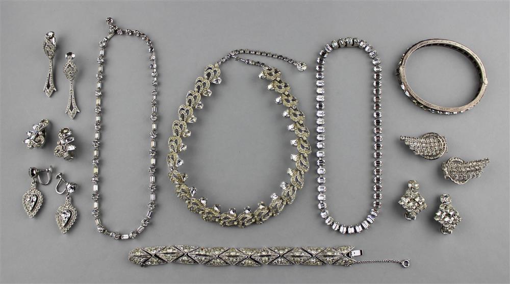 Appraisal: BOGOFF BRACELET BELLINI CHOKER PELL EARRINGS DIAMOND BAR BANGLE clear