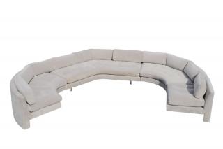 Appraisal: Vladimir Kagan Gray Omnibus III Sectional Sofa Attributed to Vladimir