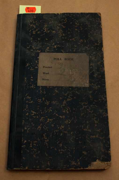 Appraisal: Book Baltimore City circa original part printed poll book for