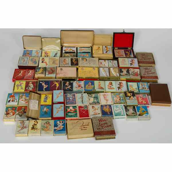 Appraisal: Large Lot of Pin-Up Remembrance Cards A lot of decks