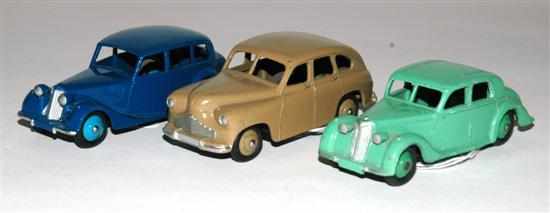 Appraisal: Three Dinky Cars including Dinky No E Standard Vanguard fawn