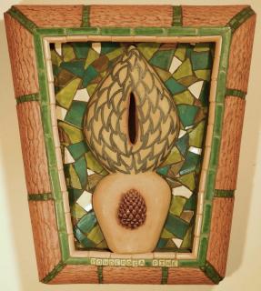 Appraisal: Angelica Pozo terra cotta and mosaic sculpture Angelica Pozo American