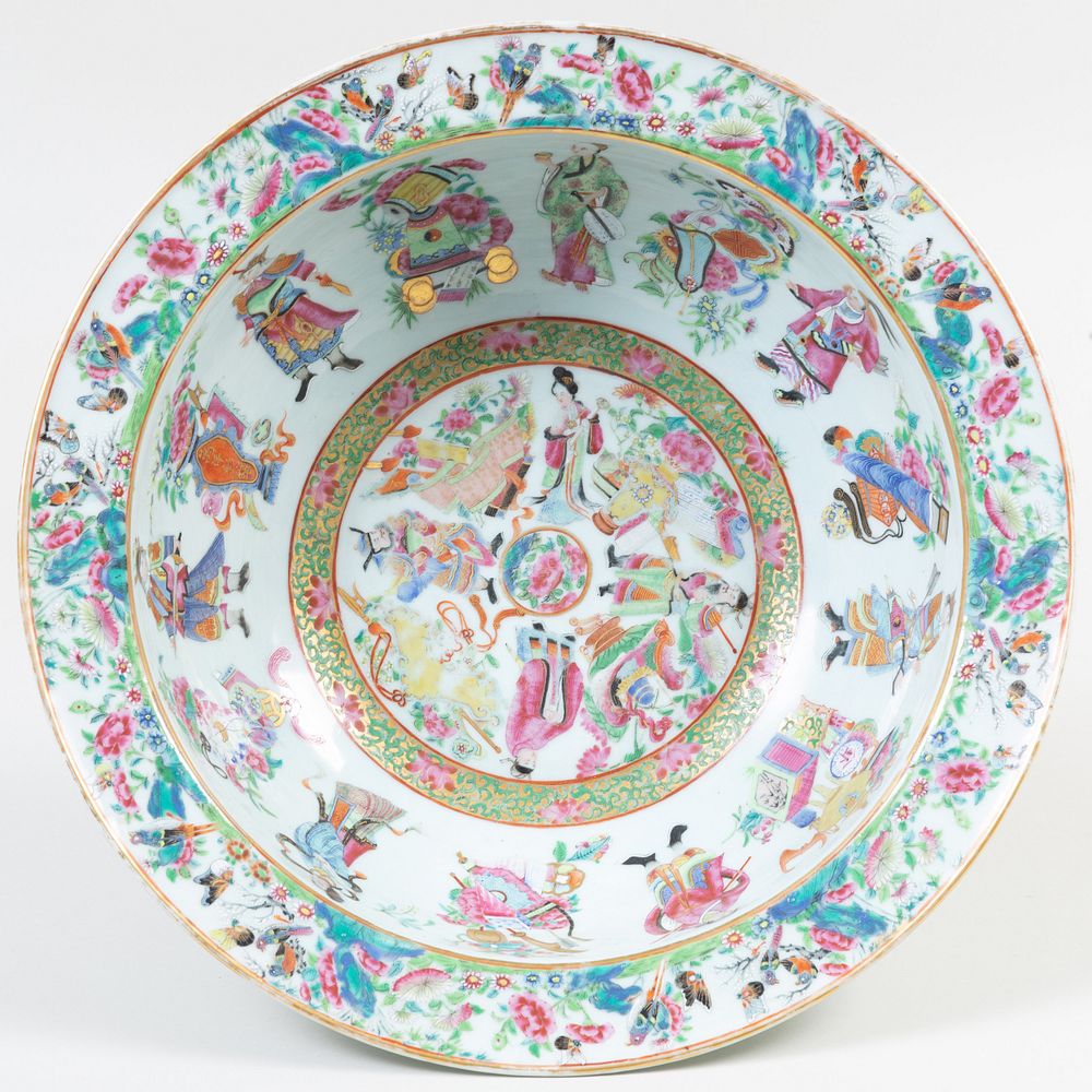 Appraisal: Chinese Export Canton Famille Rose Porcelain Bowl in diam Property