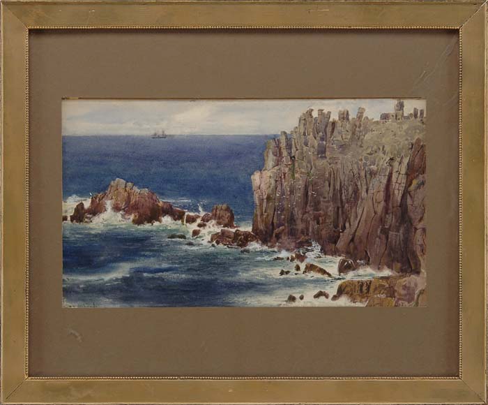 Appraisal: WILLIAM TROST RICHARDS American - LAND S END Watercolor scene