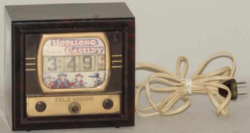 Appraisal: Scarce Hopalong Cassidy Electric Clock Copyright Depicts a s style