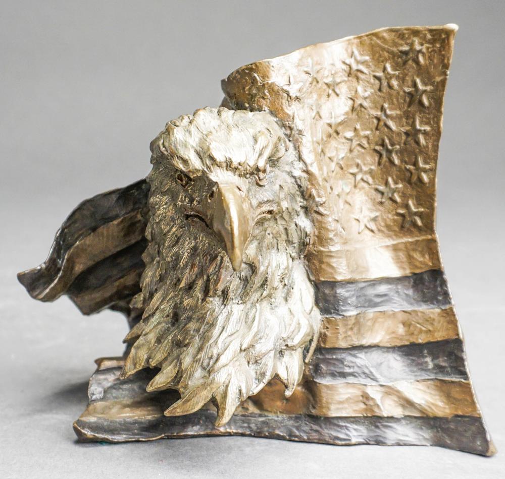 Appraisal: MARK HOPKINS AMERICAN TH ST CENTURY AMERICAN EAGLE BRONZE SCULPTURE