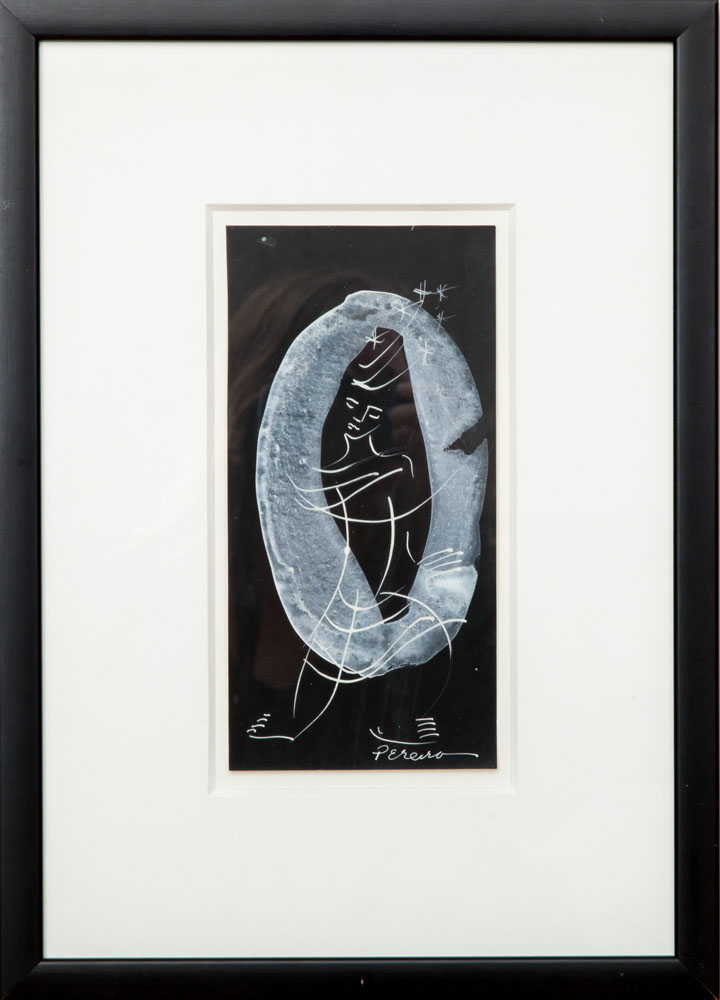 Appraisal: IRENE RICE PEREIRA - FIGURE Gouache on paper signed 'Pereira'