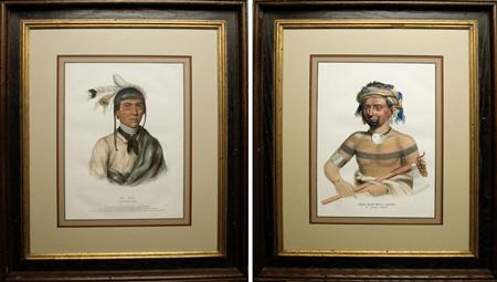 Appraisal: McKenney Hall NO-TIN SHU-HAU-NAPO-TINIA Two handcolored lithographs Estimate -