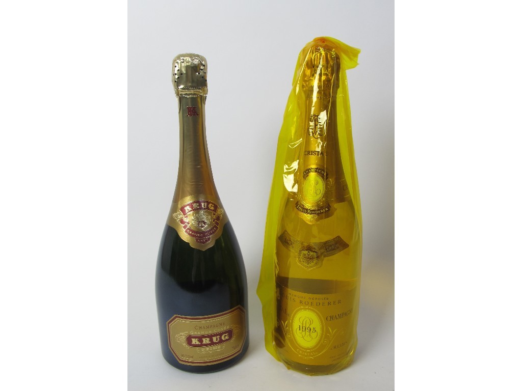 Appraisal: Cristal Louis Roederer Vintage Champagne ml vol boxed Krug Grand