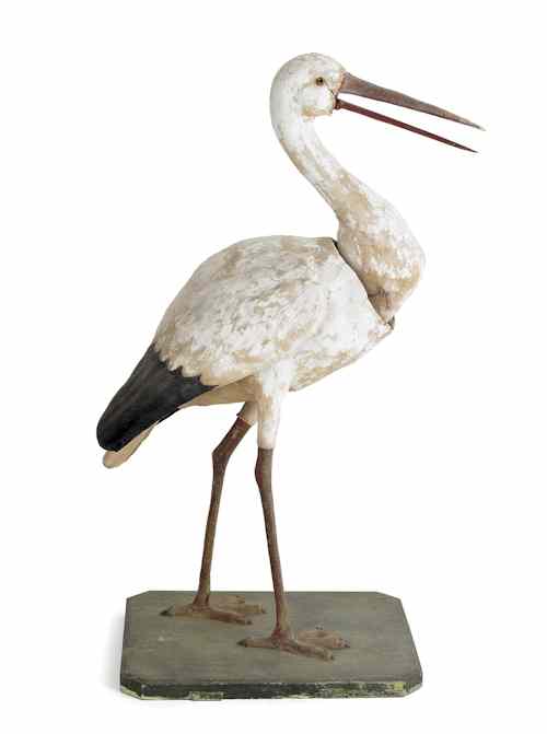 Appraisal: Composition nodding heron late th c with articulated beak h