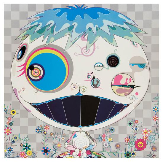 Appraisal: Takashi Murakami b jelly fish offset-lithograph printed in colors signed