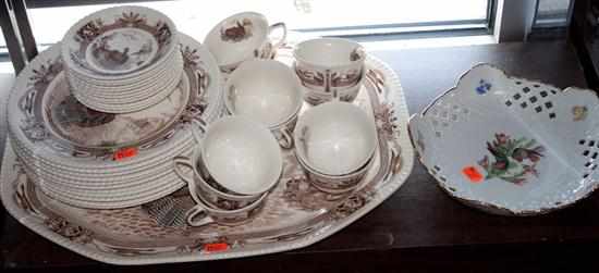 Appraisal: Johnson Bros transfer decorated China partial dinner service in ''The