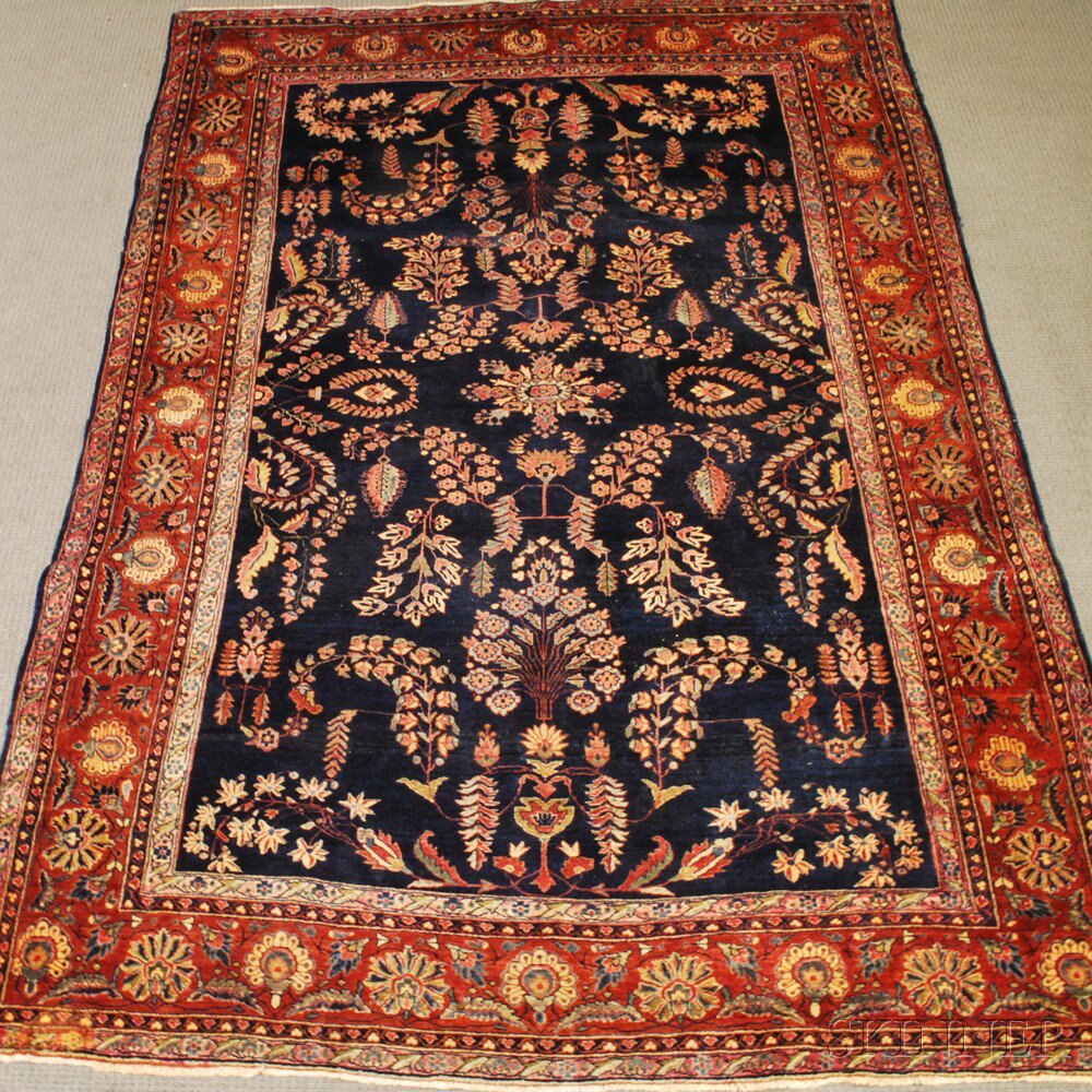 Appraisal: Sarouk Rug West Persia early th century small area of