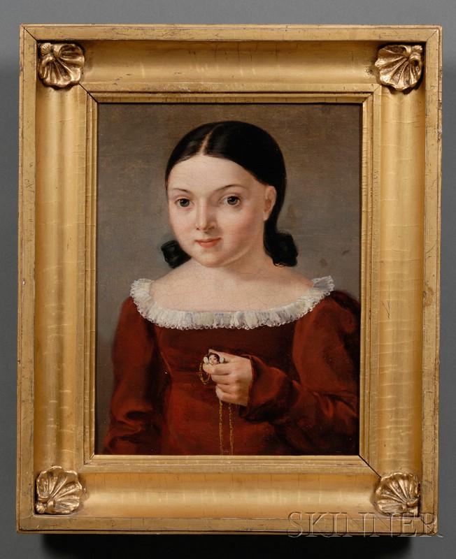 Appraisal: Anglo-American School th Century Portrait of a Young Girl with