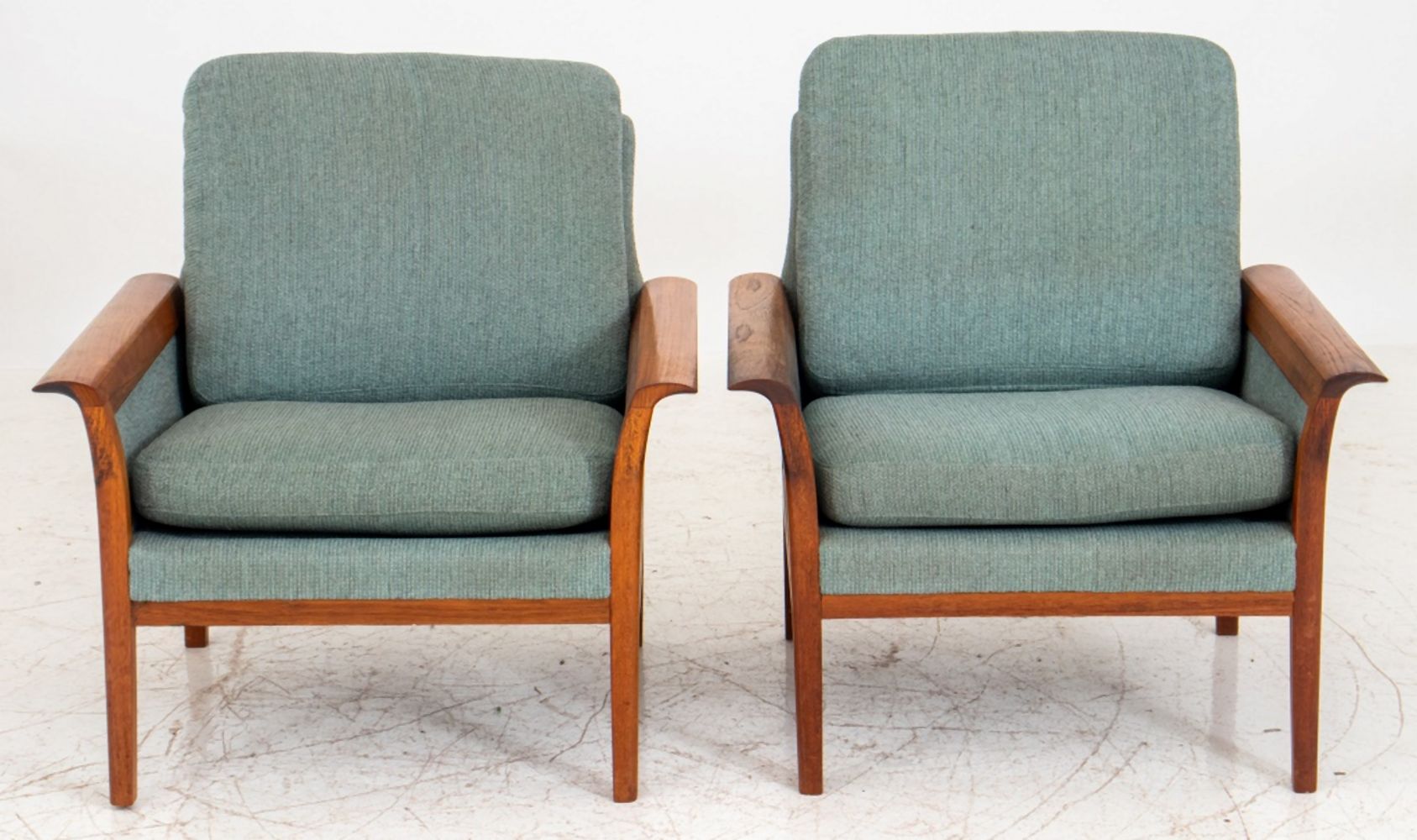 Appraisal: HANS OLSEN DANISH MODERN ARM CHAIRS PAIR Pair of Hans