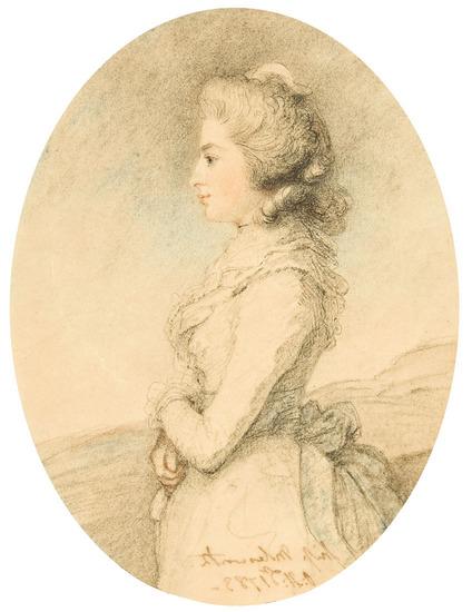 Appraisal: Ozias Humphry - Portrait of The Hon Louisa Molesworth half