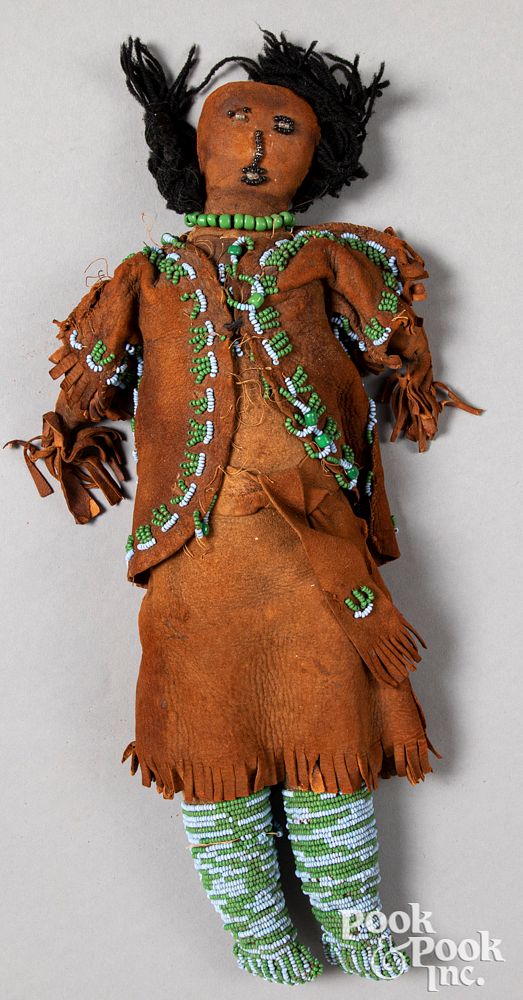 Appraisal: Southwest Indian beaded buckskin doll Southwest Indian beaded buckskin doll