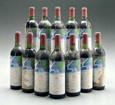 Appraisal: bottles red Bordeaux wine Chateau Mouton Rothschild Premier Grand Cru