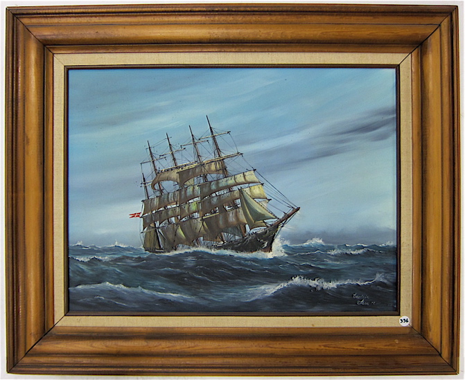 Appraisal: CAPTAIN LARS OIL ON CANVAS Oregon th century Dutch tall