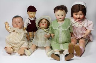 Appraisal: lot of Composition doll group lot of Composition doll group