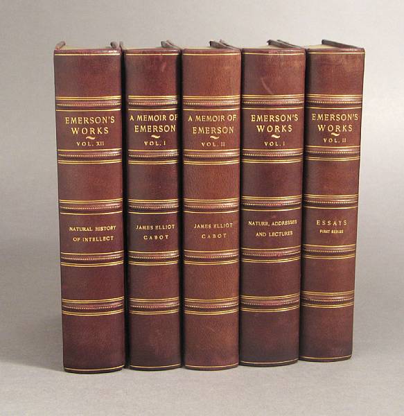 Appraisal: EMERSON RALPH WALDO Complete Works Cambridge Riverside Press - volumes