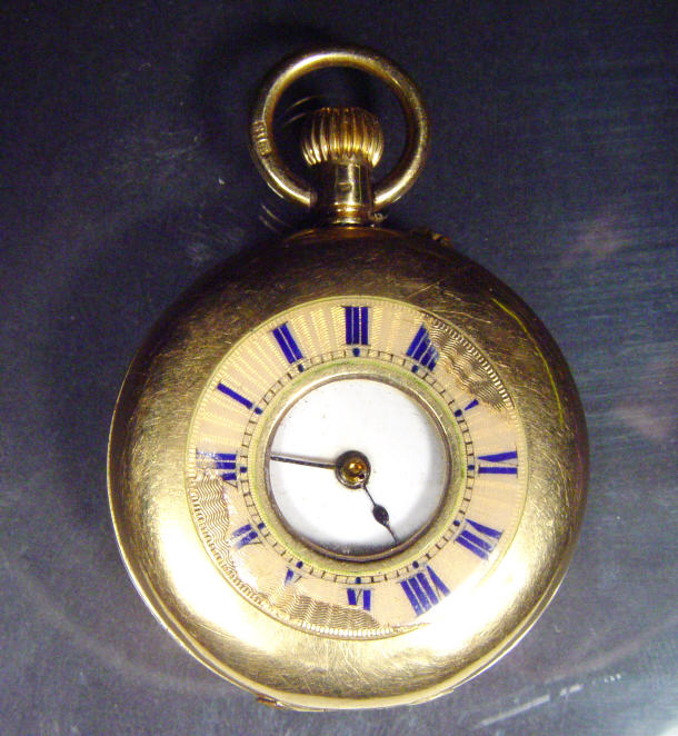 Appraisal: Victorian K gold lady's pocket watch with enamel dial