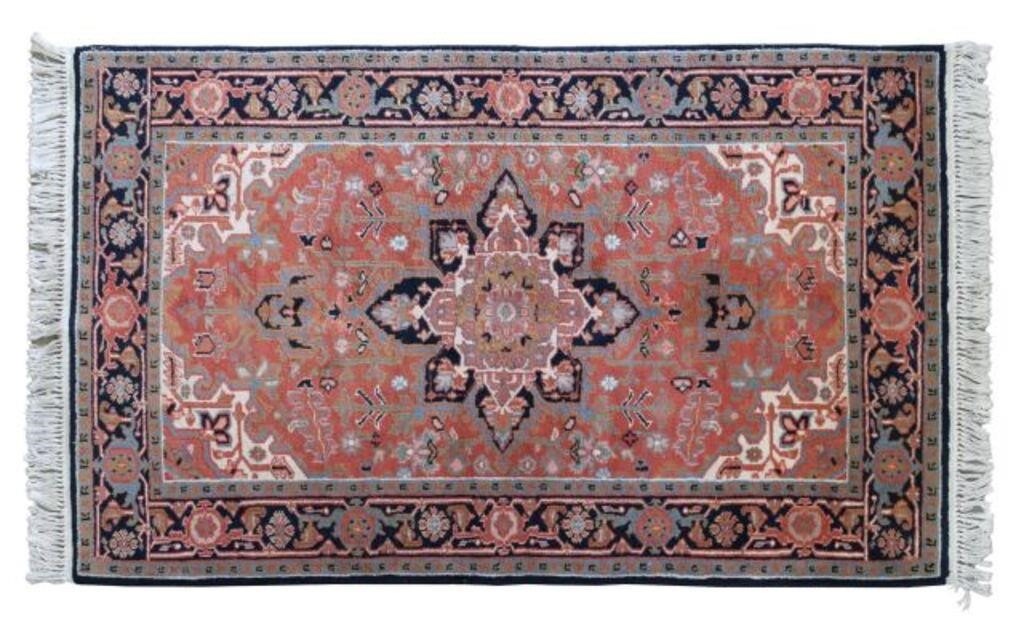 Appraisal: Hand-tied Indo-Heriz rug approx ' l ' w