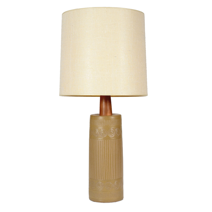 Appraisal: Martz table lamp by Marshall Studios ceramic with incised designs