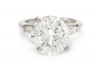 Appraisal: A Platinum and Diamond Ring dwts A Platinum and Diamond