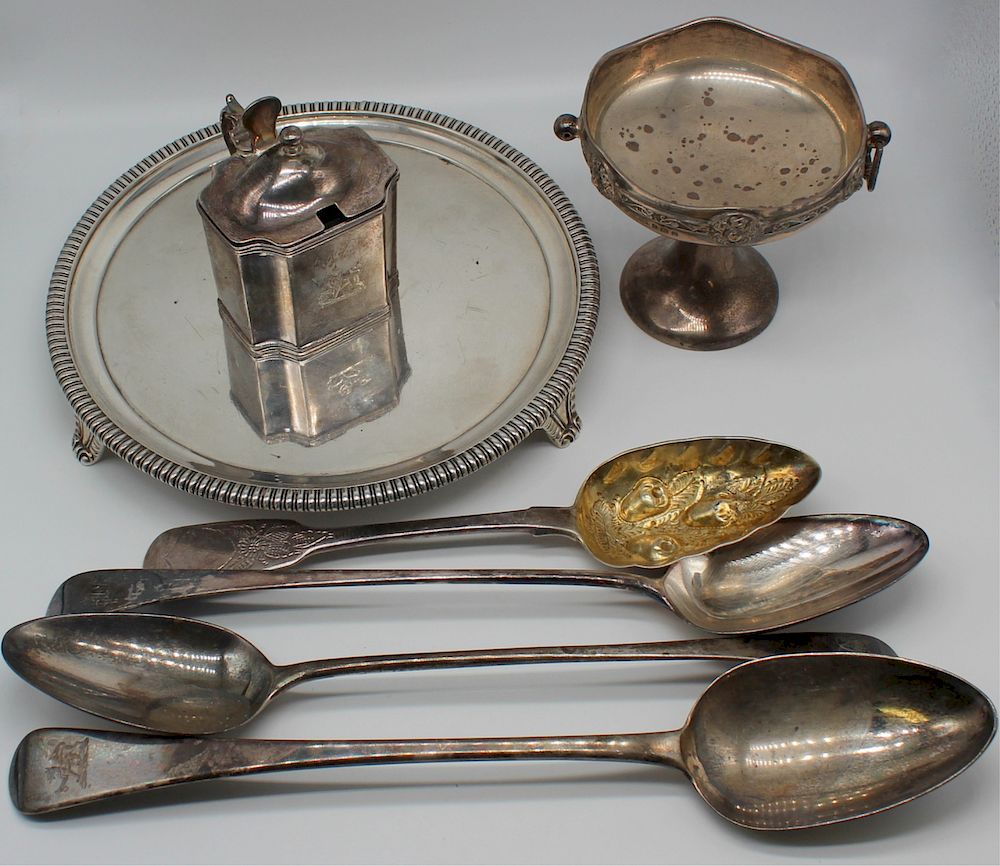 Appraisal: SILVER English Silver Hollow Ware and Serving Pcs Includes an