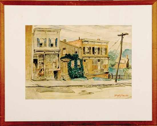 Appraisal: Edmund K Yaghjian South Carolina - ODELL'S PLACE watercolor framed